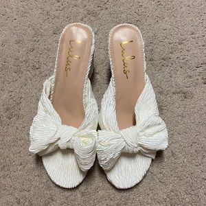 Lulus Dorothea Ivory Knotted High Heel Sandals